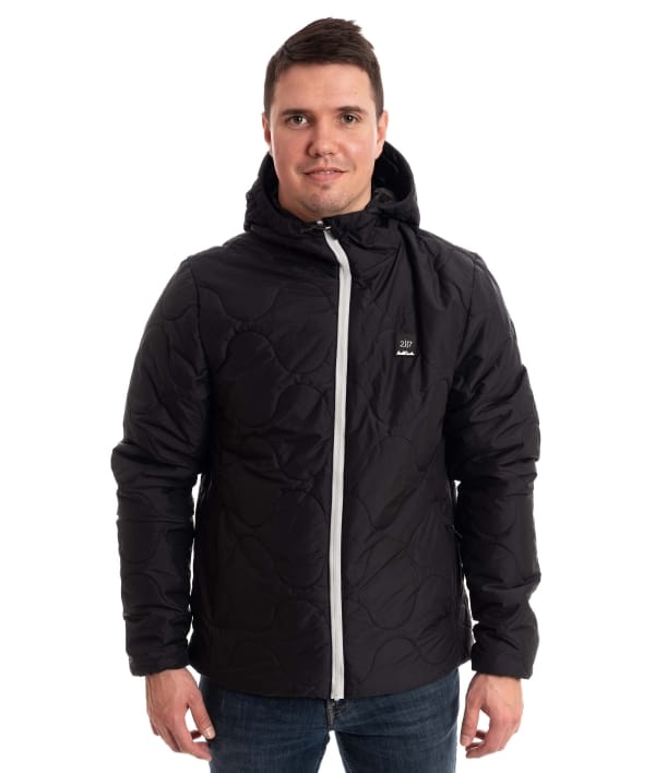 man wearing black light padded jacket 1