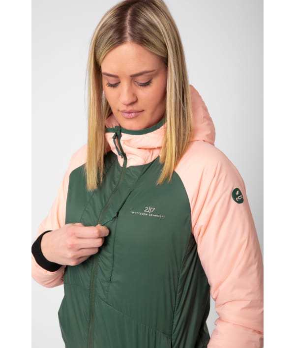 7613909 Krusbo light padded jacket forest green front